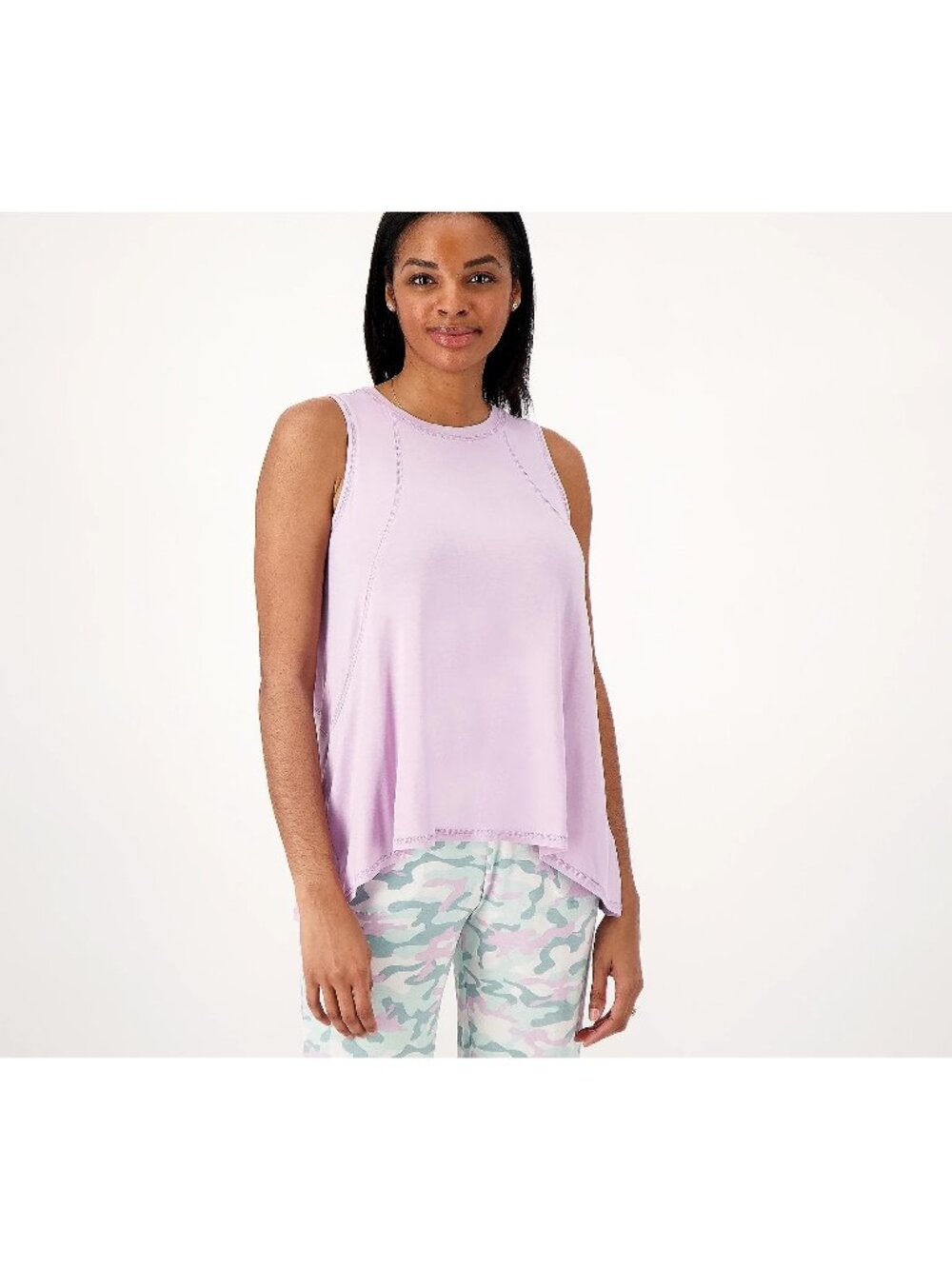 Zuda Z Tank Top Size 1X Refresh Aloe Infused Lavendar Mist Rayon Blend Essential